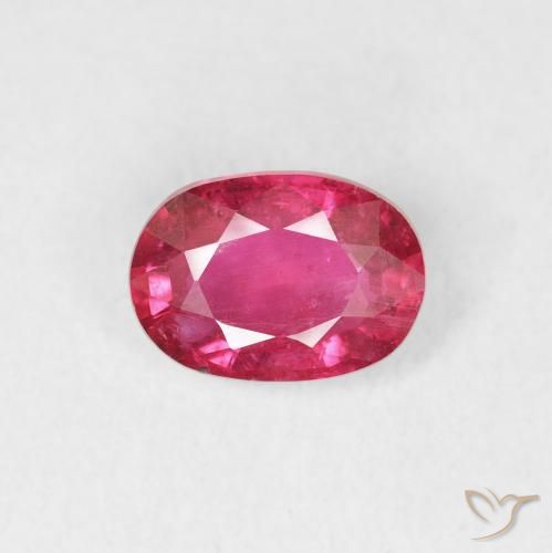 1.17ct Natural Rojo rosado Rubí, Ovalada, VS