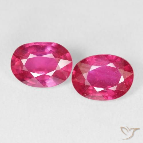 3.10ctw Natural Medium Dark-Pink Rubí, Ovalada, VS