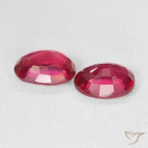 Gemas de Rubí Carmesí intenso natural de 2.03 ct, Ovalada, VS