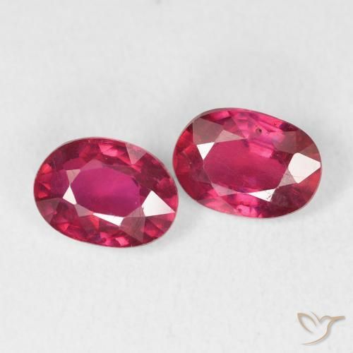 Gemas de Rubí Carmesí intenso natural de 2.05 ct, Ovalada, VS