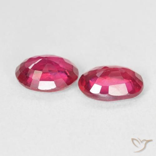 Gemas de Rubí Carmesí intenso natural de 2.05 ct, Ovalada, VS