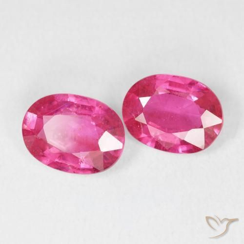Gemas de Rubí Magenta intenso natural de 2.94 ct, Ovalada, VS