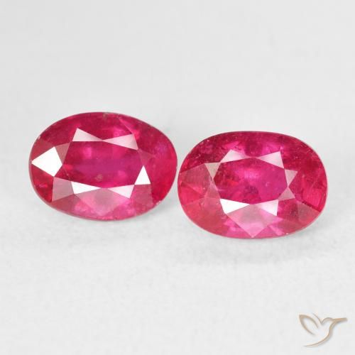 2.82ctw Natural Medium Dark-Pink Rubí, Ovalada, VS