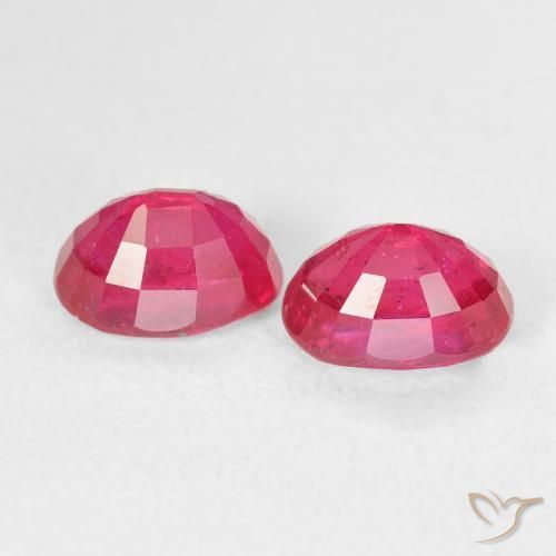 Gemas de Rubí Medium Dark-Pink natural de 2.82 ct, Ovalada, VS