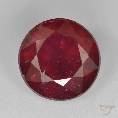 12.44ct Natural Rojo vino Rubí, Redondo, VS-SI