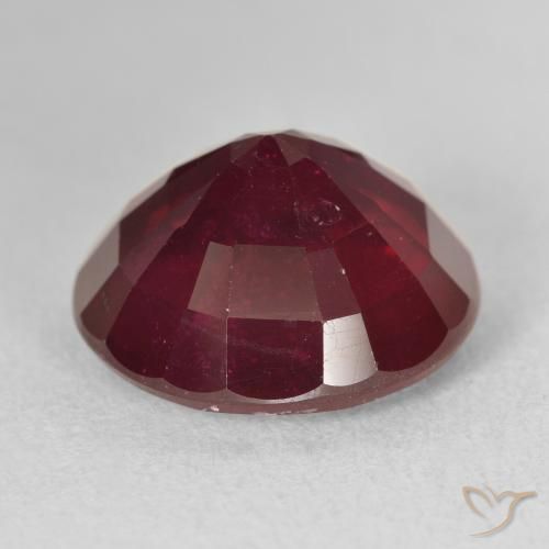 Rubí Rojo vino natural de 12.44 ct, Redondo, VS-SI
