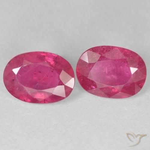 Gemas de Rubí Rojo rosado natural de 3.25 ct, Ovalada, VS-SI