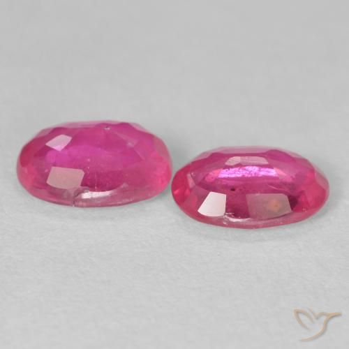 Gemas de Rubí Rojo rosado natural de 2.87 ct, Ovalada, VS-SI