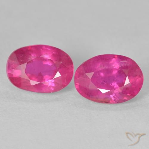 3.70ctw Natural Medium Dark-Pink Rubí, Ovalada, VS-SI