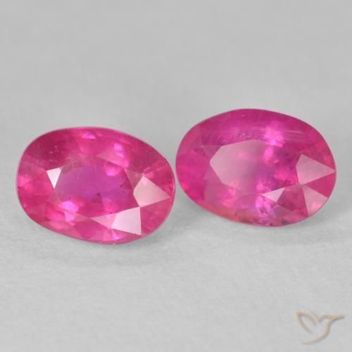 Gemas de Rubí Medium Dark-Pink natural de 3.70 ct, Ovalada, VS-SI