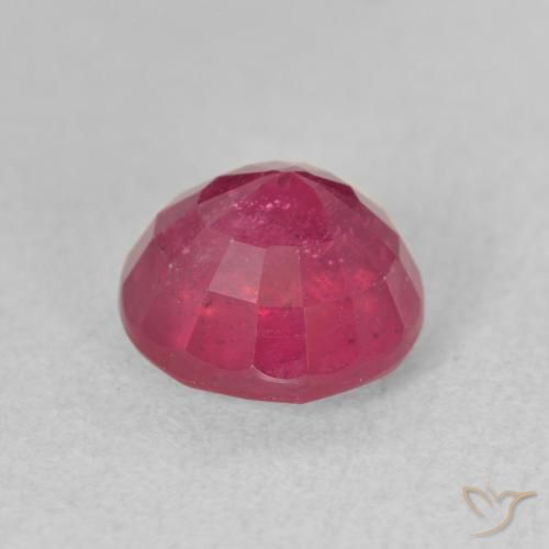 Rubí Rojo medio natural de 2.85 ct, Redondo, VS-SI
