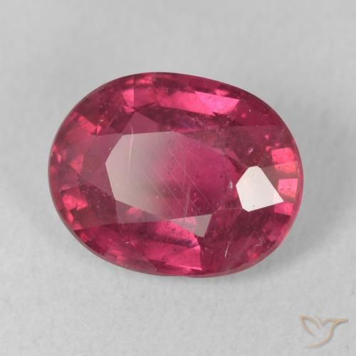 Rubí Rosado rojizo natural de 3.41 ct, Ovalada, VS-SI