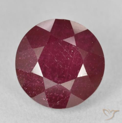 5.73ct Natural Rojo oscuro Rubí, Redondo, VS-SI