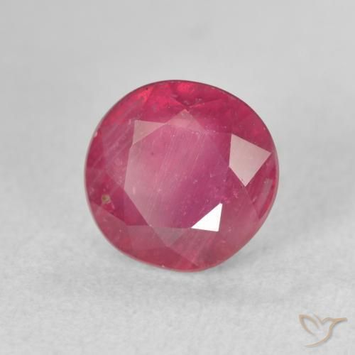 Rubí Rojo rosado natural de 2.62 ct, Redondo, VS-SI