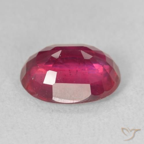 Rubí Rojo rosado natural de 3.29 ct, Ovalada, VS-SI