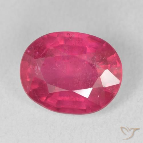 Rubí Rojo rosado natural de 3.40 ct, Ovalada, VS-SI