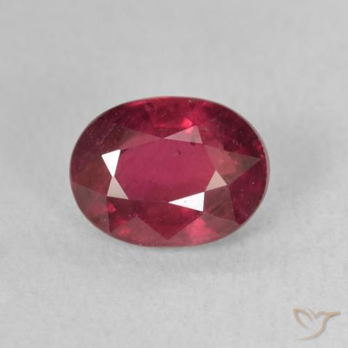 1.96ct Natural Rojo oscuro Rubí, Ovalada, VS-SI
