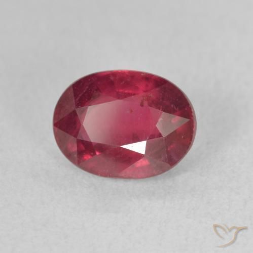 Rubí Rojo oscuro natural de 1.96 ct, Ovalada, VS-SI
