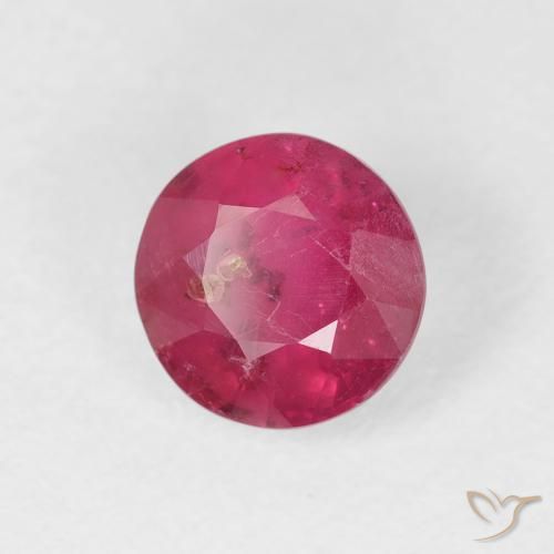 Rubí Rojo rosado natural de 1.80 ct, Redondo, SI