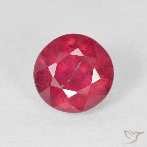 1.60ct Natural Rojo sangre Rubí, Redondo, VS-SI