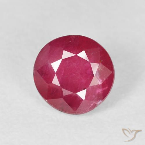 1.36ct Natural Rojo medio Rubí, Redondo, VS-SI