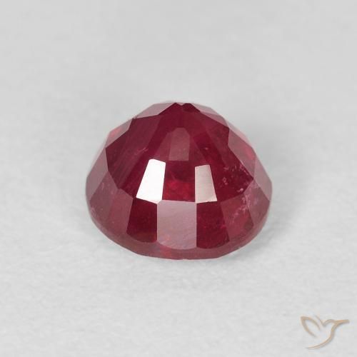 Rubí Rojo oscuro natural de 1.99 ct, Redondo, VS-SI