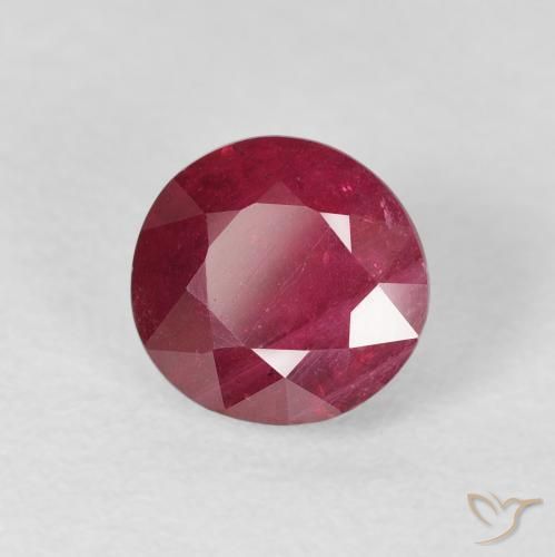 Rubí Rojo sangre natural de 2.11 ct, Redondo, VS-SI