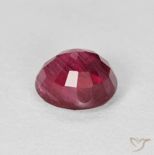Rubí Rojo sangre natural de 2.11 ct, Redondo, VS-SI