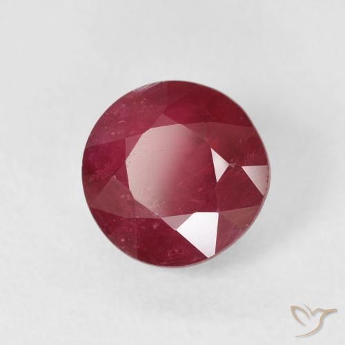 Rubí Carmesí intenso natural de 1.94 ct, Redondo, VS-SI
