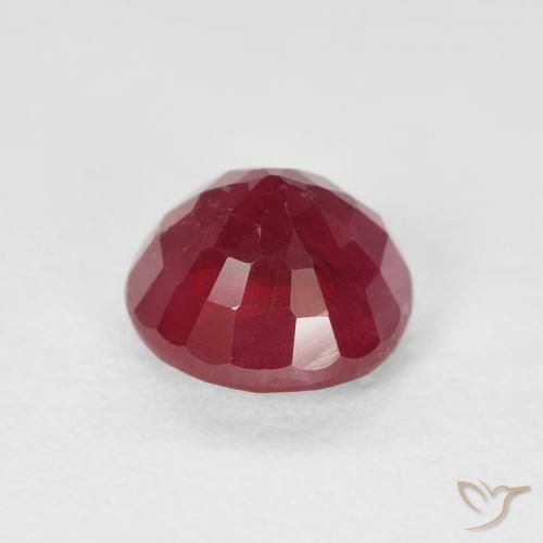 Rubí Carmesí intenso natural de 1.94 ct, Redondo, VS-SI