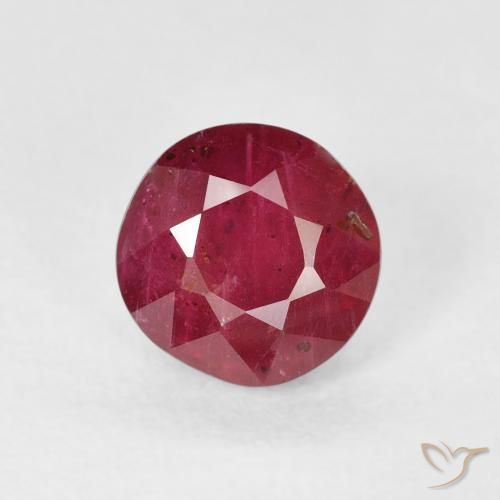 1.68ct Natural Rojo oscuro Rubí, Redondo, VS-SI