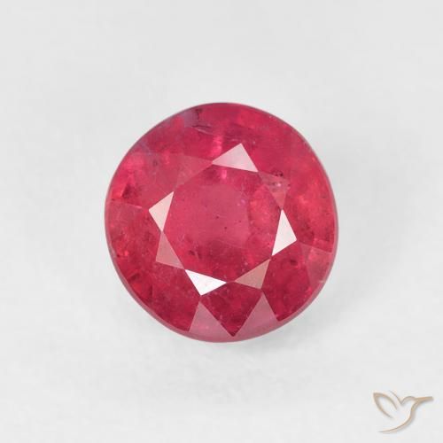 1.35ct Natural Rojo rosado Rubí, Redondo, VS-SI