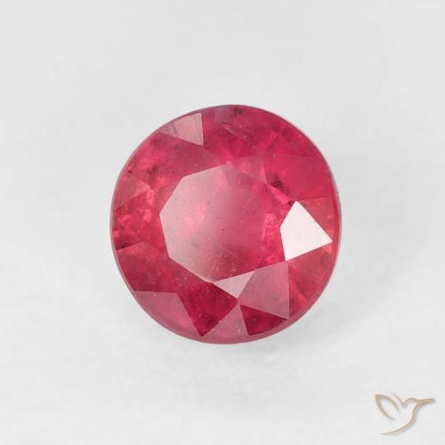 Rubí Rojo rosado natural de 1.35 ct, Redondo, VS-SI