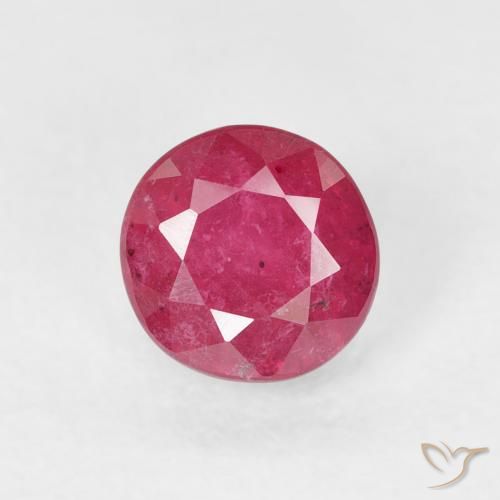 0.80ct Natural Rosado rojizo Rubí, Redondo, VS-SI