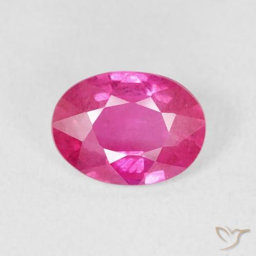 1.55ct Natural Medium Dark-Pink Rubí, Ovalada, VS-SI