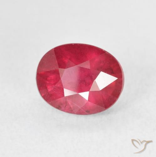 Rubí Rojo medio natural de 2.45 ct, Ovalada, VS-SI