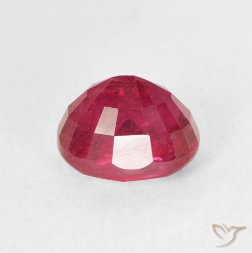 Rubí Rojo medio natural de 2.45 ct, Ovalada, VS-SI