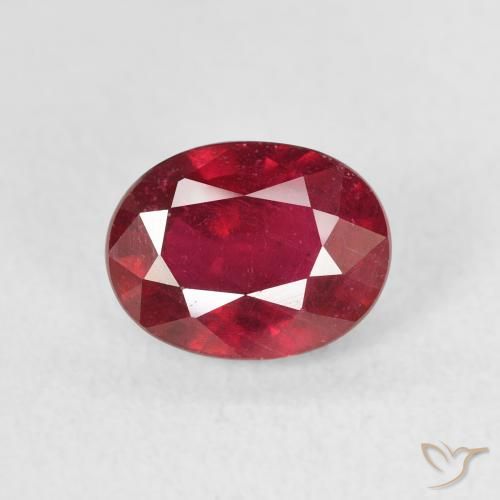 2.08ct Natural Rojo oscuro Rubí, Ovalada, VS-SI