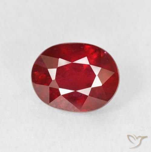 2.09ct Natural Rojo oscuro Rubí, Ovalada, VS