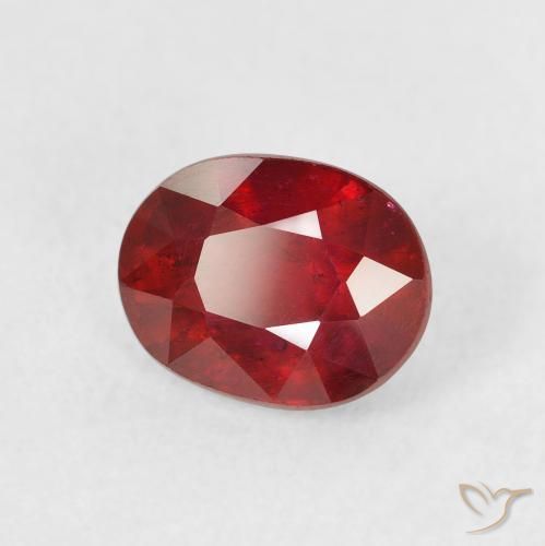 Rubí Rojo oscuro natural de 2.09 ct, Ovalada, VS