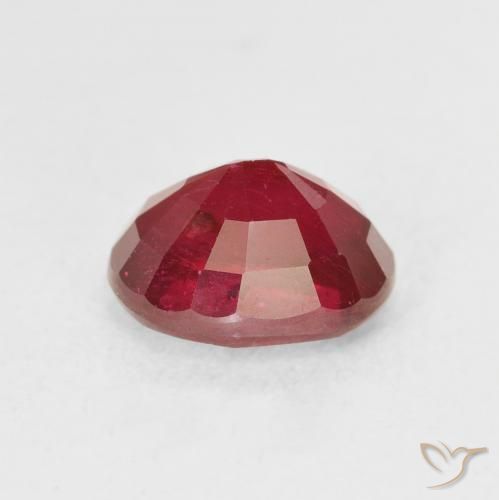 Rubí Rojo oscuro natural de 2.09 ct, Ovalada, VS