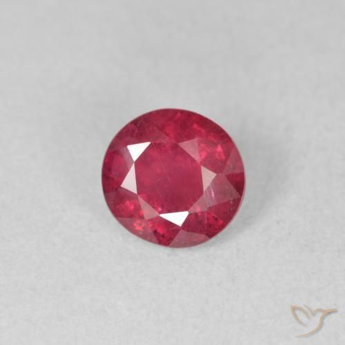 1.08ct Natural Carmesí intenso Rubí, Redondo, VS-SI