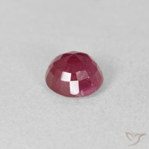Rubí Rojo medio natural de 1.22 ct, Redondo, VS-SI
