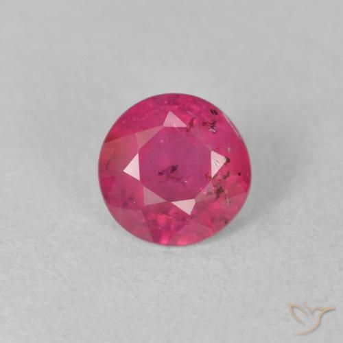 1.34ct Natural Rosado rojizo Rubí, Redondo, VS-SI