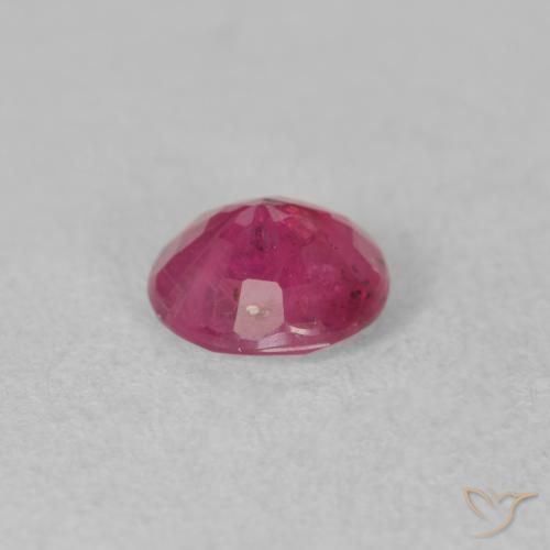 Rubí Rosado rojizo natural de 1.34 ct, Redondo, VS-SI
