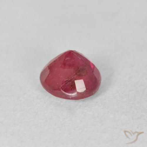 Rubí Rojo medio natural de 1.45 ct, Redondo, VS-SI