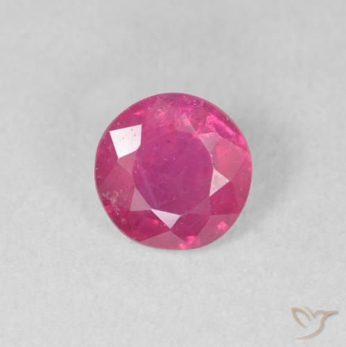 1.41ct Natural Rosado rojizo Rubí, Redondo, VS-SI, Photo A