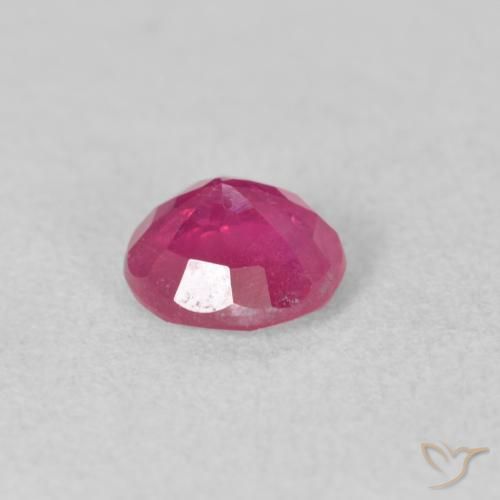 Rubí Rosado rojizo natural de 1.41 ct, Redondo, VS-SI
