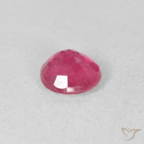 Rubí Rosado medio natural de 1.28 ct, Redondo, VS-SI