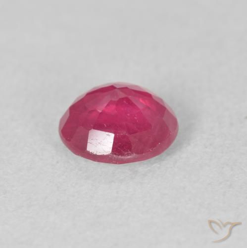 Rubí Rojo rosado natural de 1.74 ct, Redondo, VS-SI